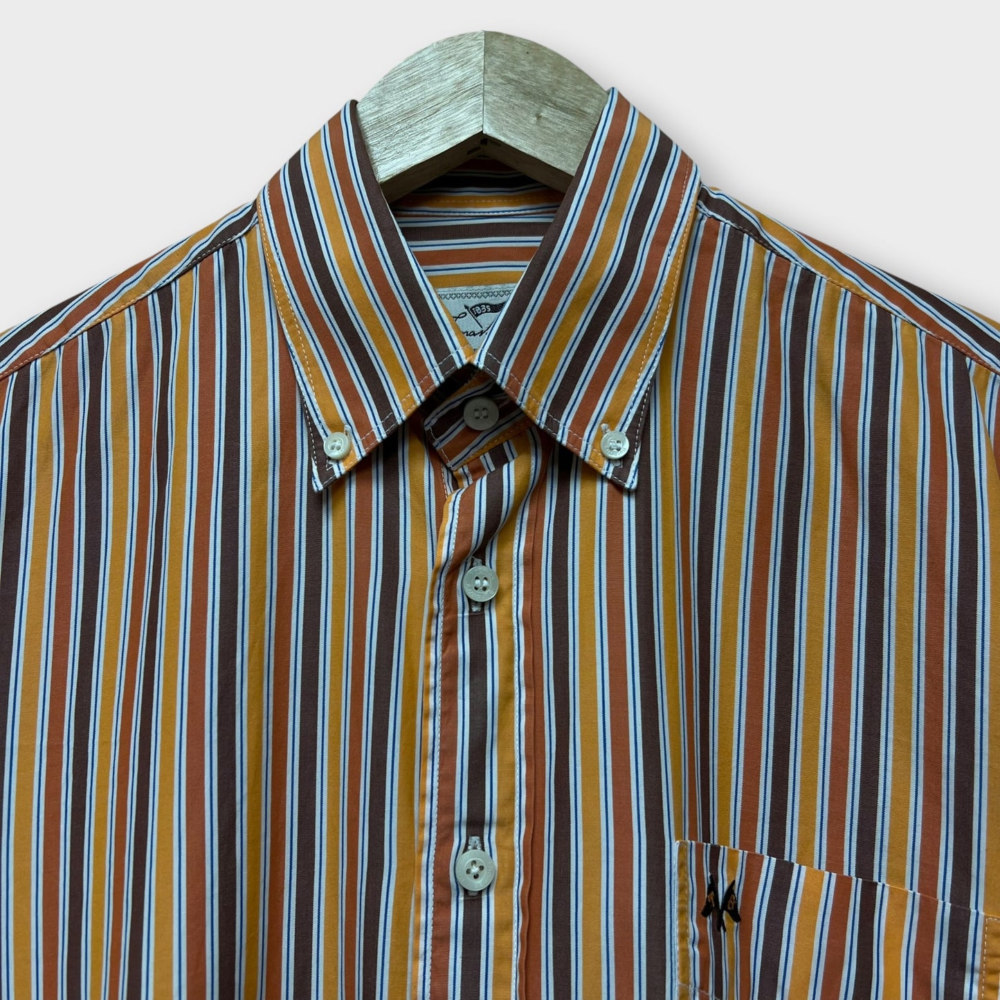 Chemise Rayée Vintage Thomas Burberry Orange - M