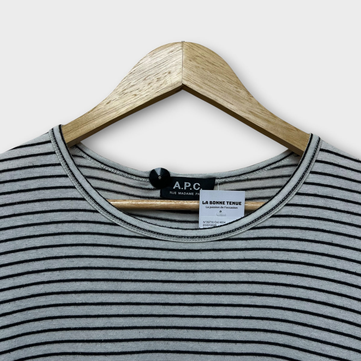 Marinière APC Blanche et Noir - XL