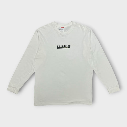 T-shirt Manches Longues Supreme Blanc - M
