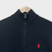 1/4 Zip Ralph Lauren Deadstock Noir - M