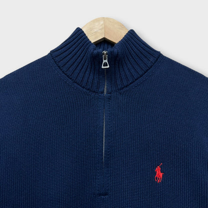1/4 Zip Ralph Lauren Deadstock Navy - L