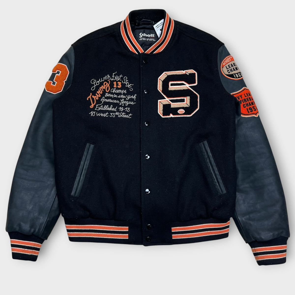 Bomber Schott Noir - L