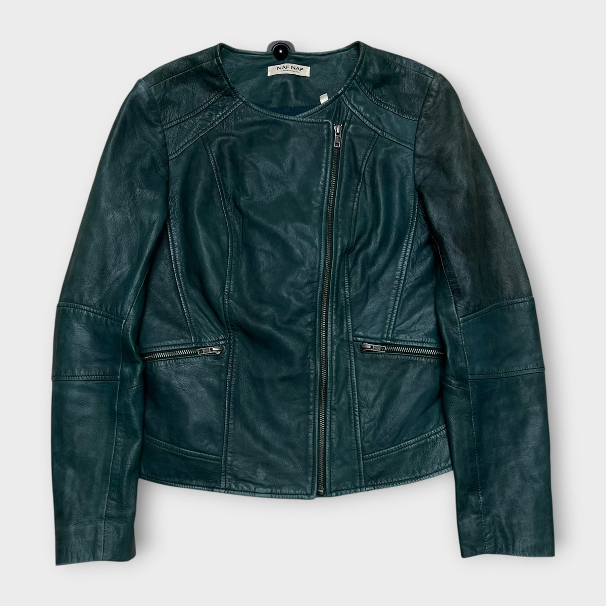 Veste en cuir Naf Naf Vert - M