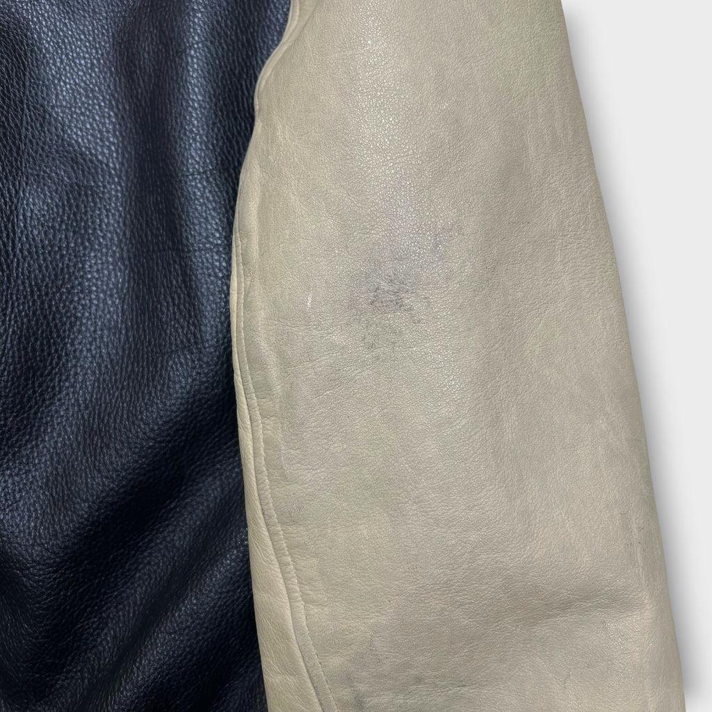Veste en cuir Redskins Noir / Beige - XXL