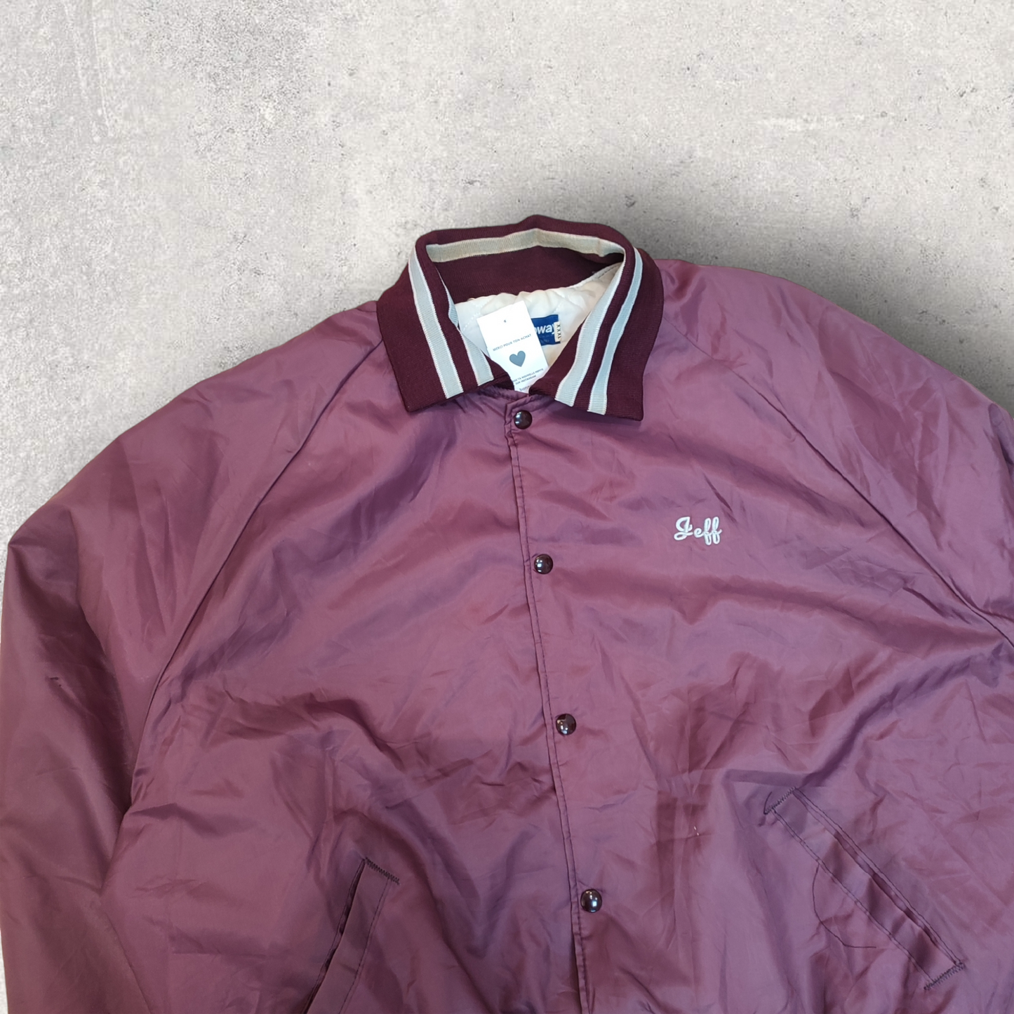 Burgundy Varsity Jacket Made in USA - XL / XXL