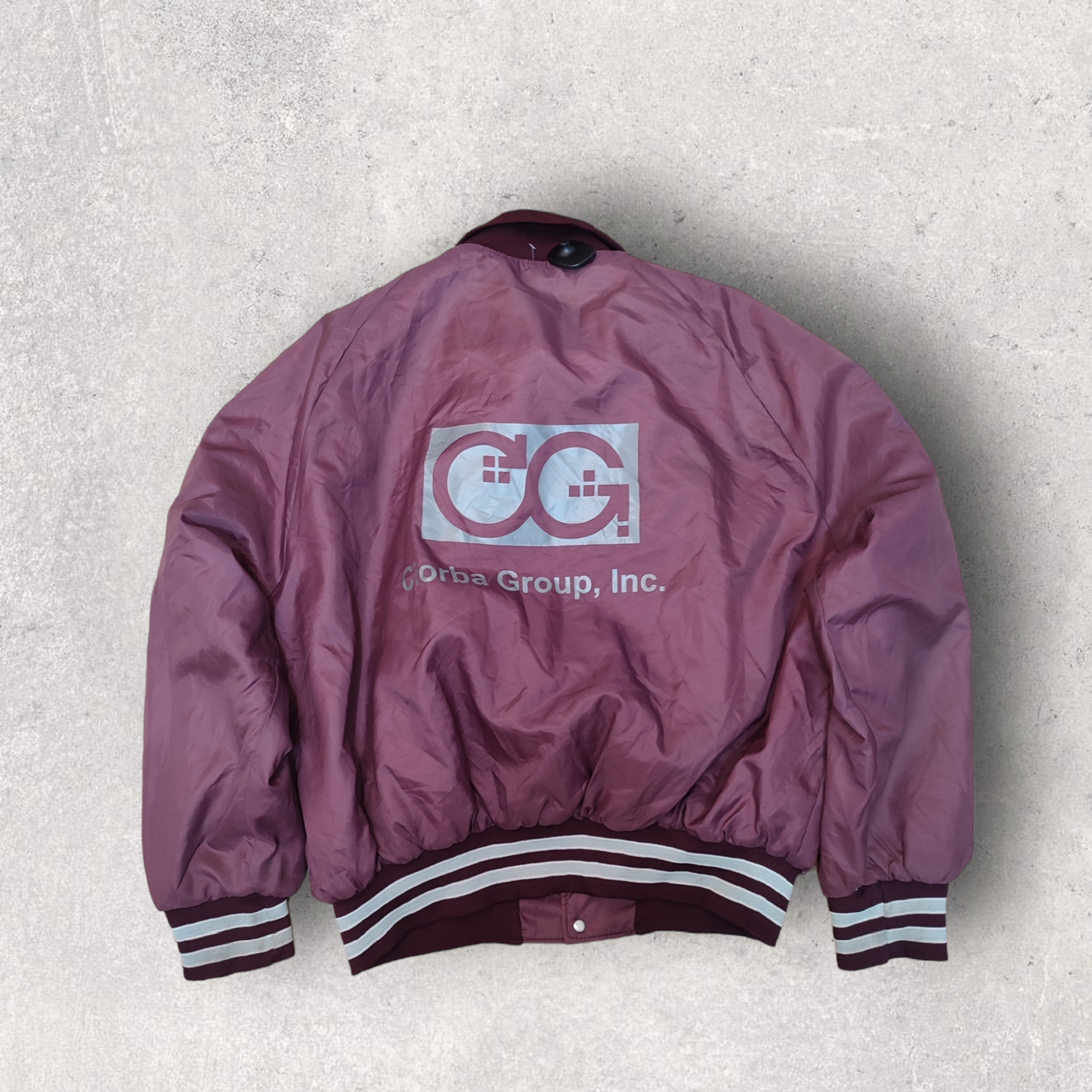 Burgundy Varsity Jacket Made in USA - XL / XXL