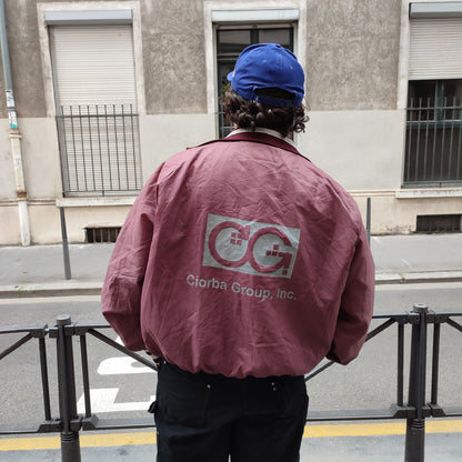 Burgundy Varsity Jacket Made in USA - XL / XXL