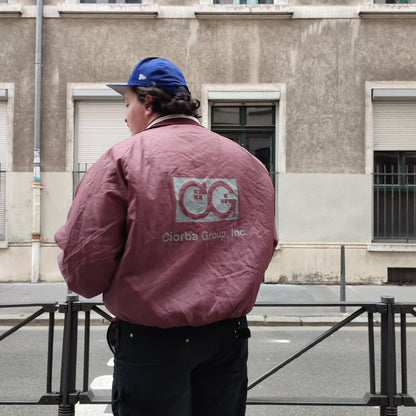 Burgundy Varsity Jacket Made in USA - XL / XXL