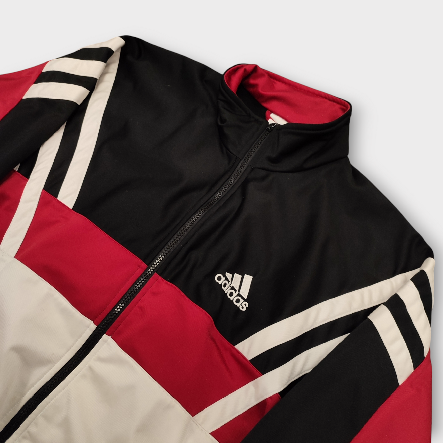 Veste Adidas vintage 90's blanc / noir - L