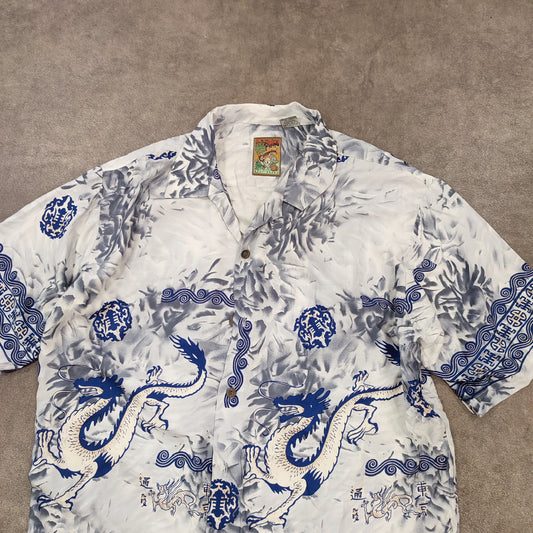 Chemise Dragon bleu Made in Korea - M