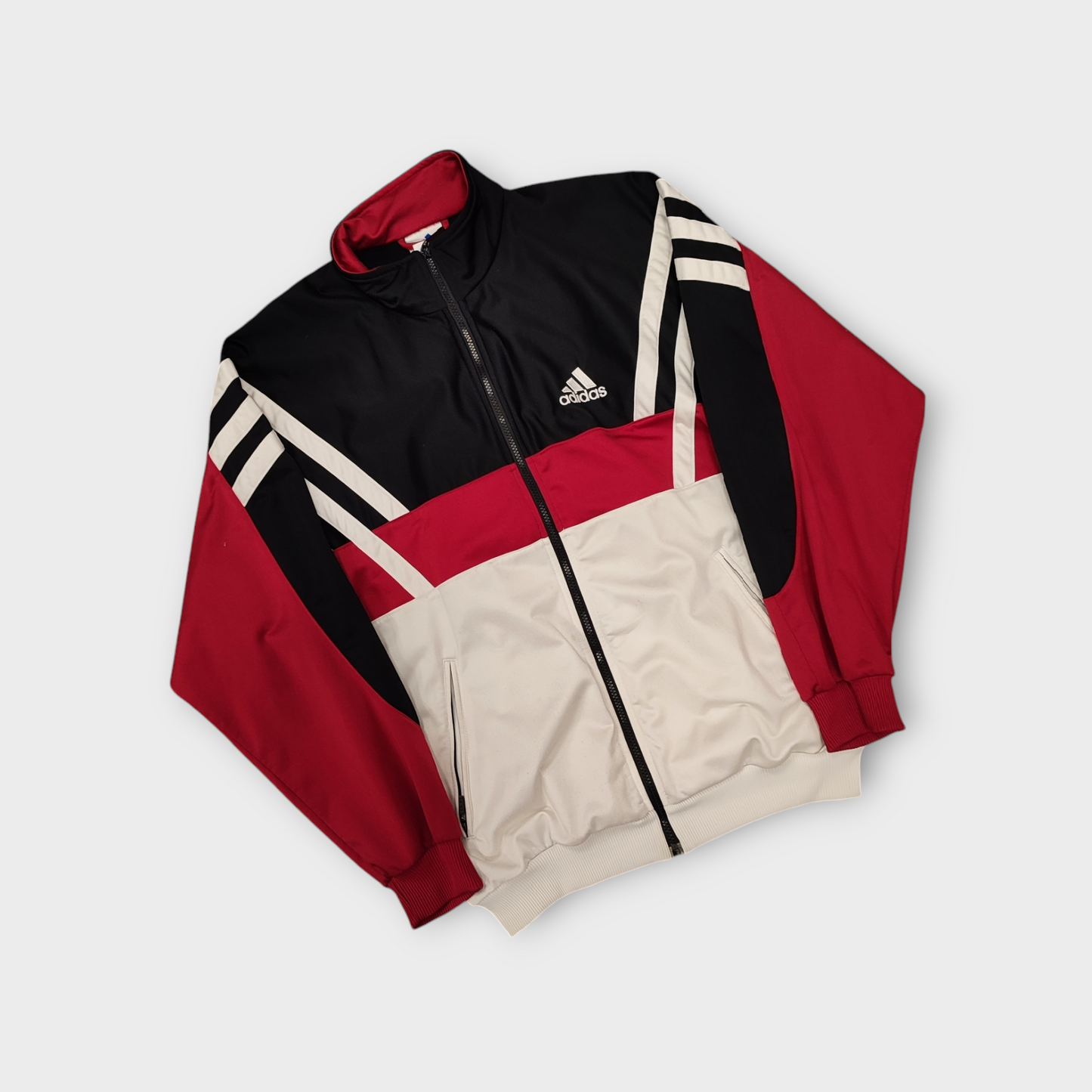 Veste Adidas vintage 90's blanc / noir - L