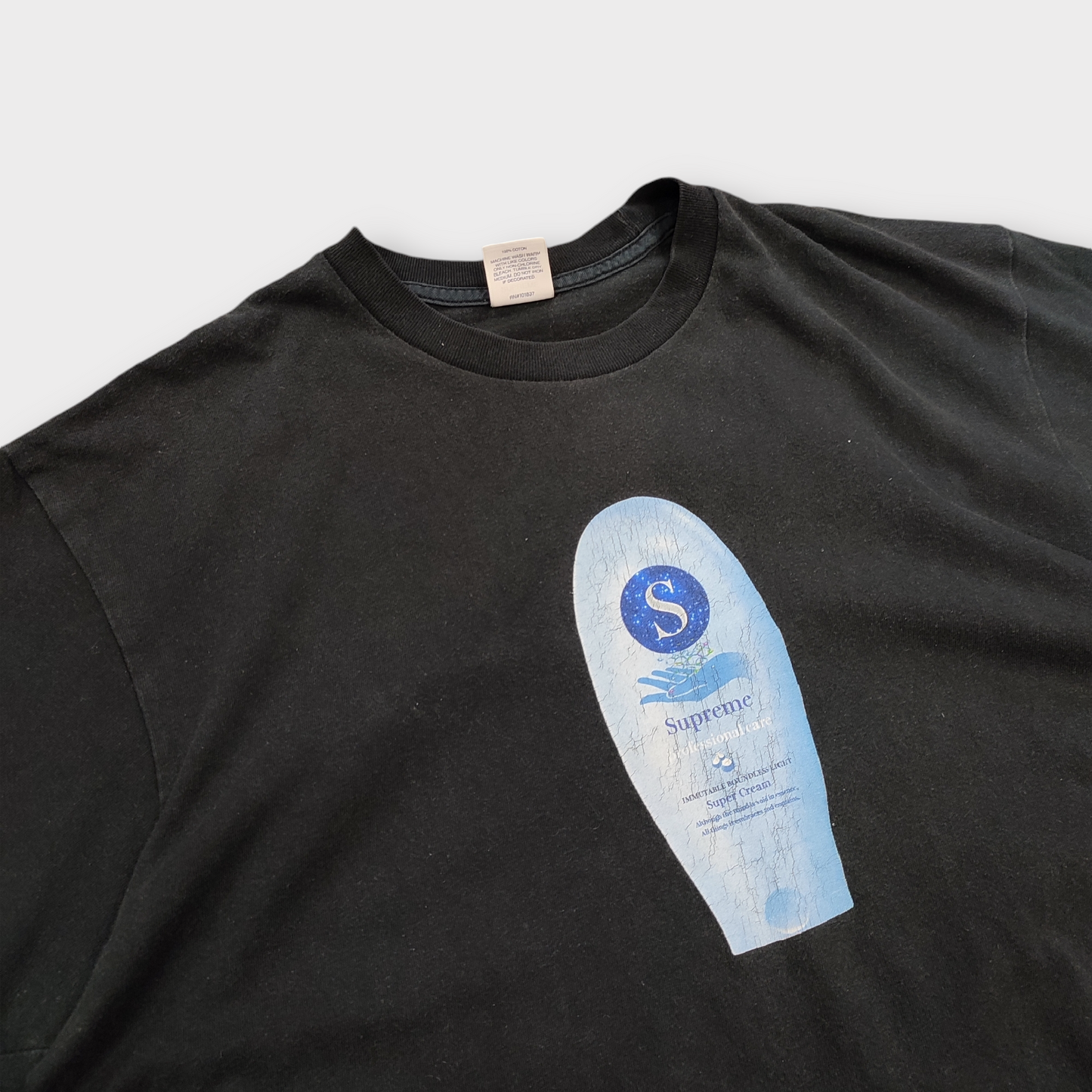 Supreme crème tee noir FW19 - L