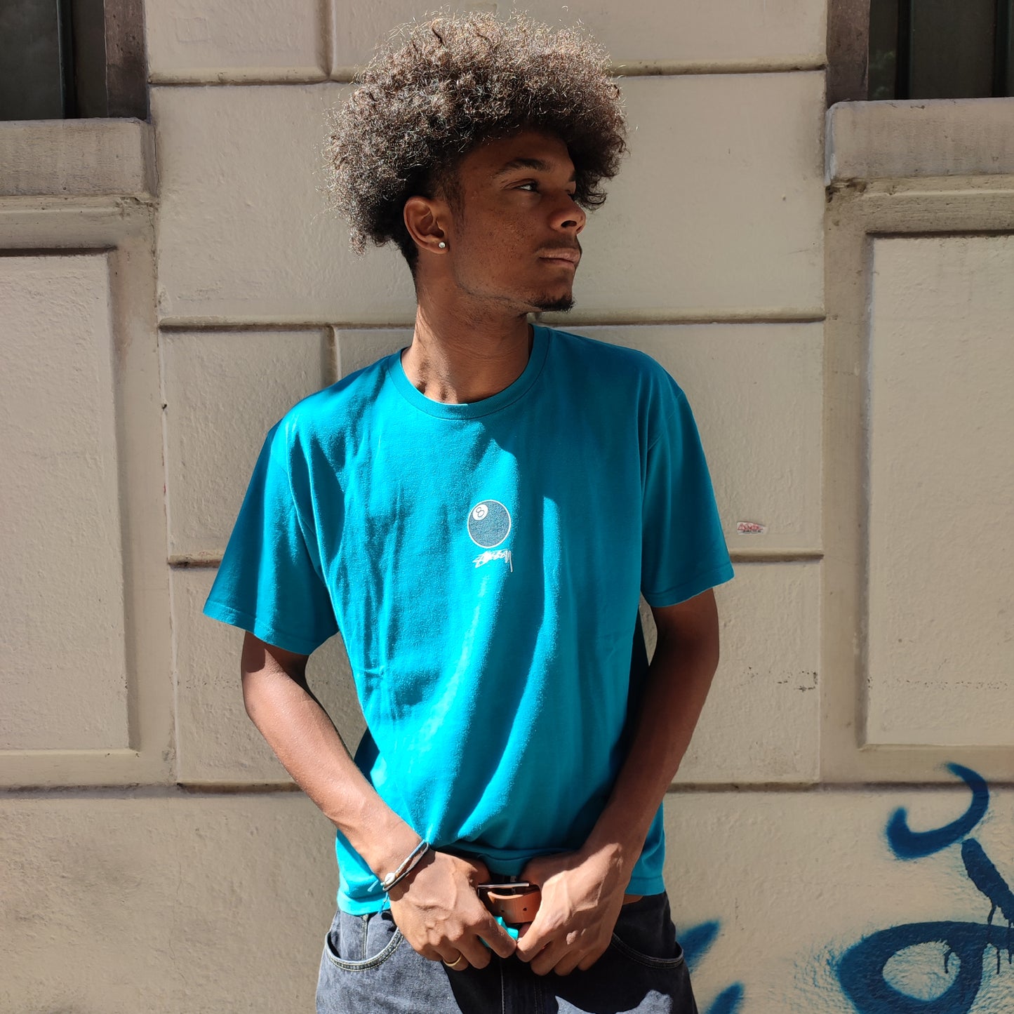 Stussy 8ball Turquoise T-shirt - L